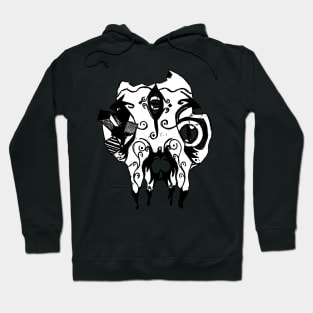 Mystic Three Eyed Cat Skull Hoodie